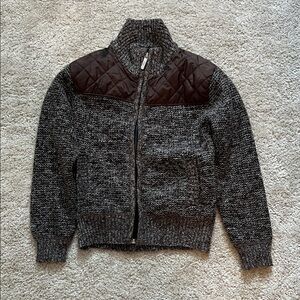 Boys size 7 Zip-Up Sweater Jacket lined with soft fleece